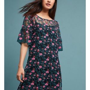 Anthropologie Moulinette Soeurs floral sheer dress